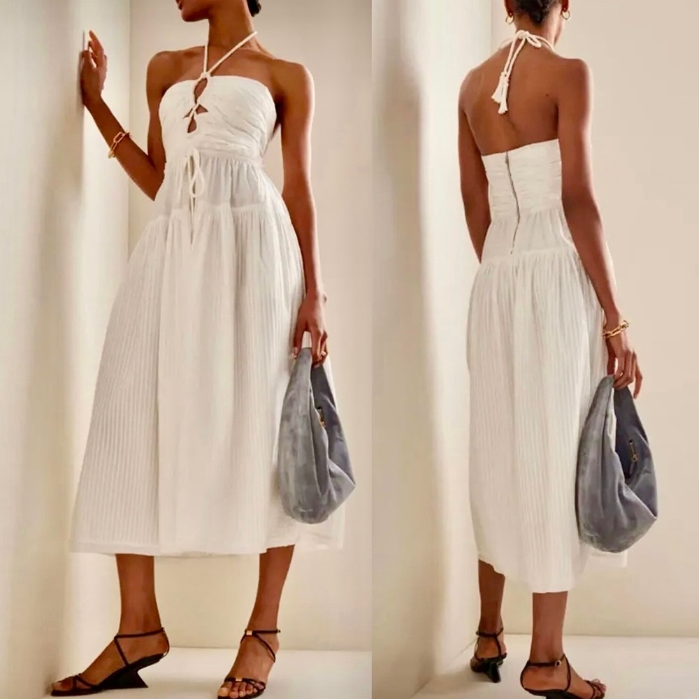 🌺🎉HP🎉🌺 NWOT Ulla Johnson Emmaline Midi Dress Cowrie - Picture 3 of 16